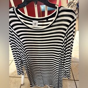 CAbi Monochrome Striped Long Sleeve Tee. 
Size M Ptp 21-24” length 29-30